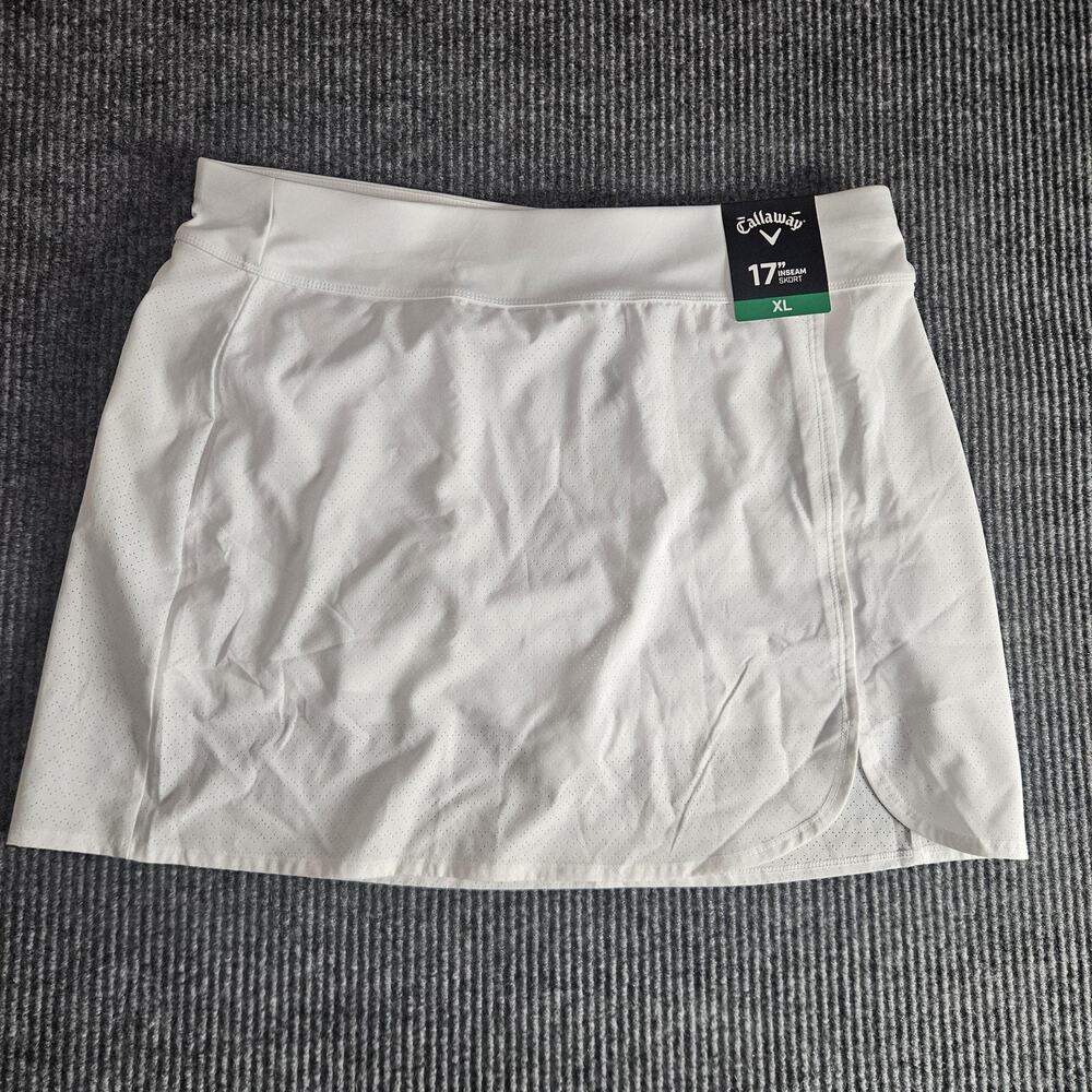 Callaway Skort Womens‎ XL White TrueSculpt 17in Golf Moisture-Wicking 1750739